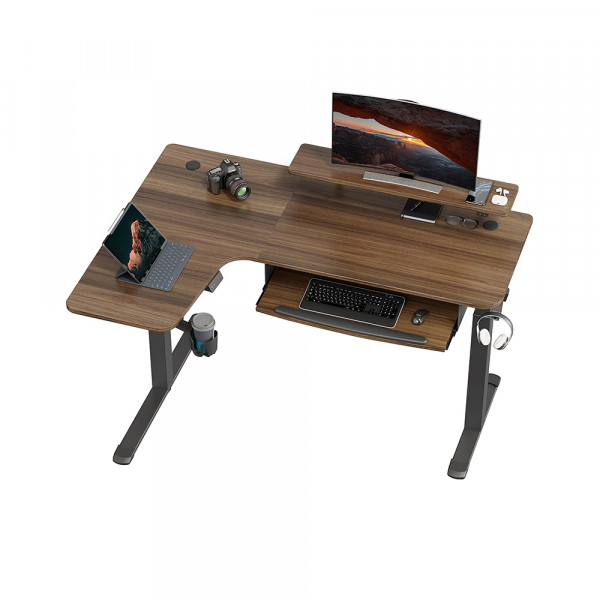 Eureka Ergonomic EGD-L60 Standing Desk Walnut 60'', Left  